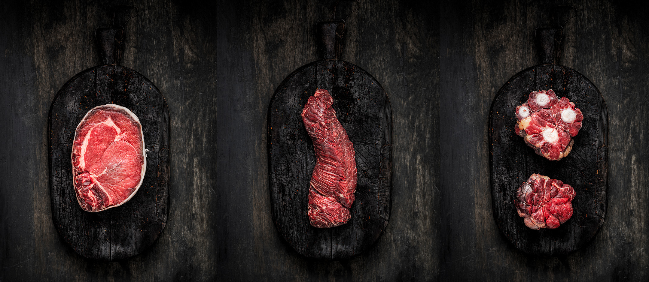 Studio Mixture, fabrique expérimentale d’images culinaires à Nantes : carne, triptyque