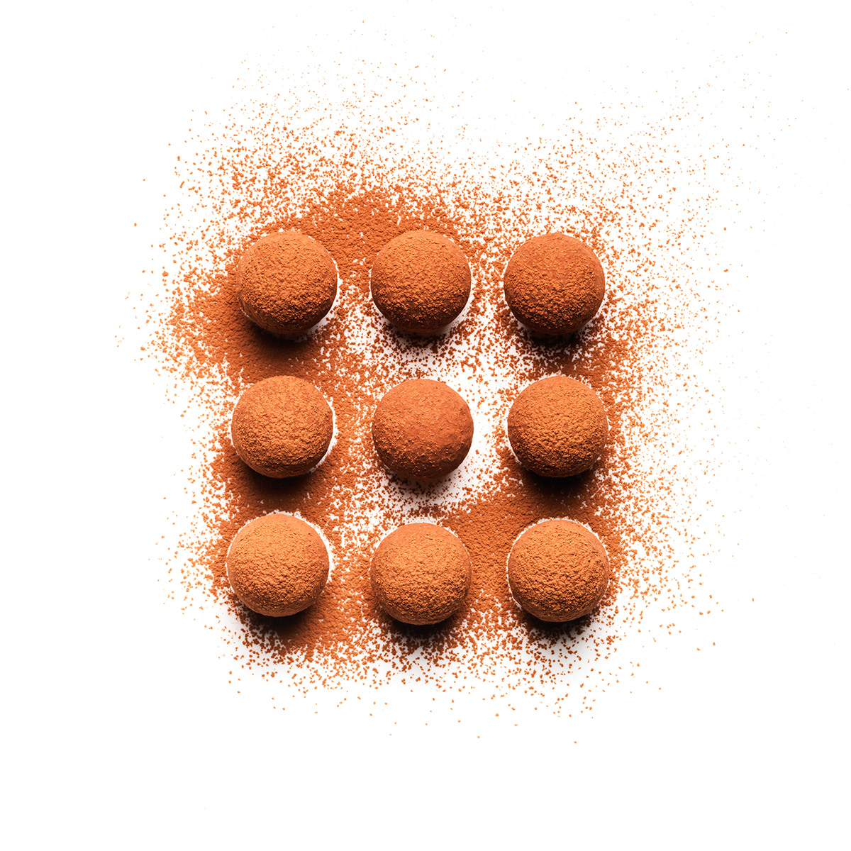 Studio Mixture, fabrique expérimentale d’images culinaires à Nantes : chocolat total, truffes