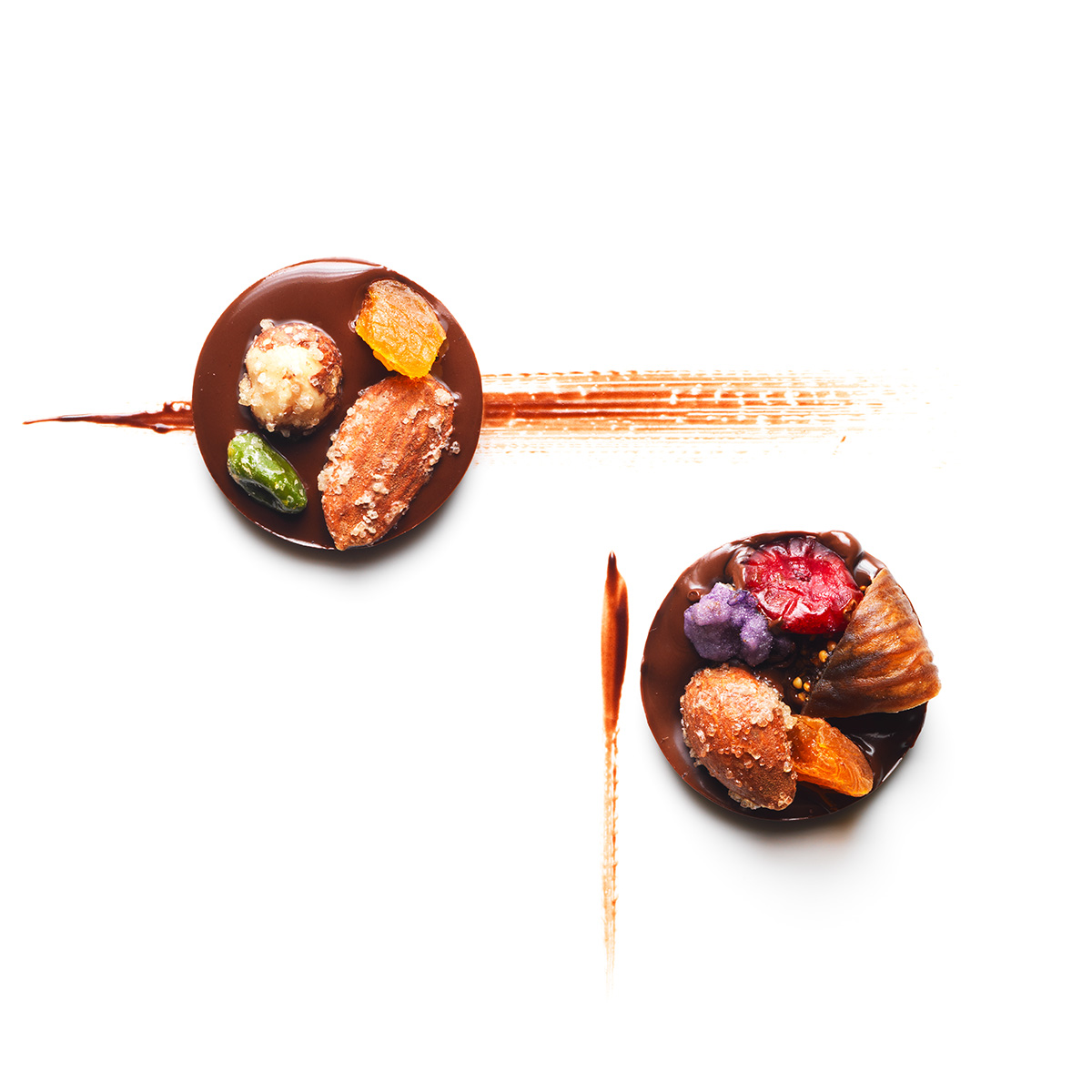 Studio Mixture, fabrique expérimentale d’images culinaires à Nantes : chocolat total, mendiants (4)